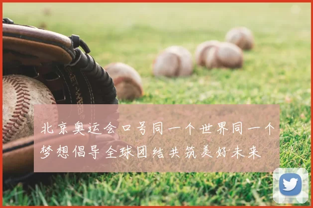 北京奥运会口号同一个世界同一个梦想倡导全球团结共筑美好未来